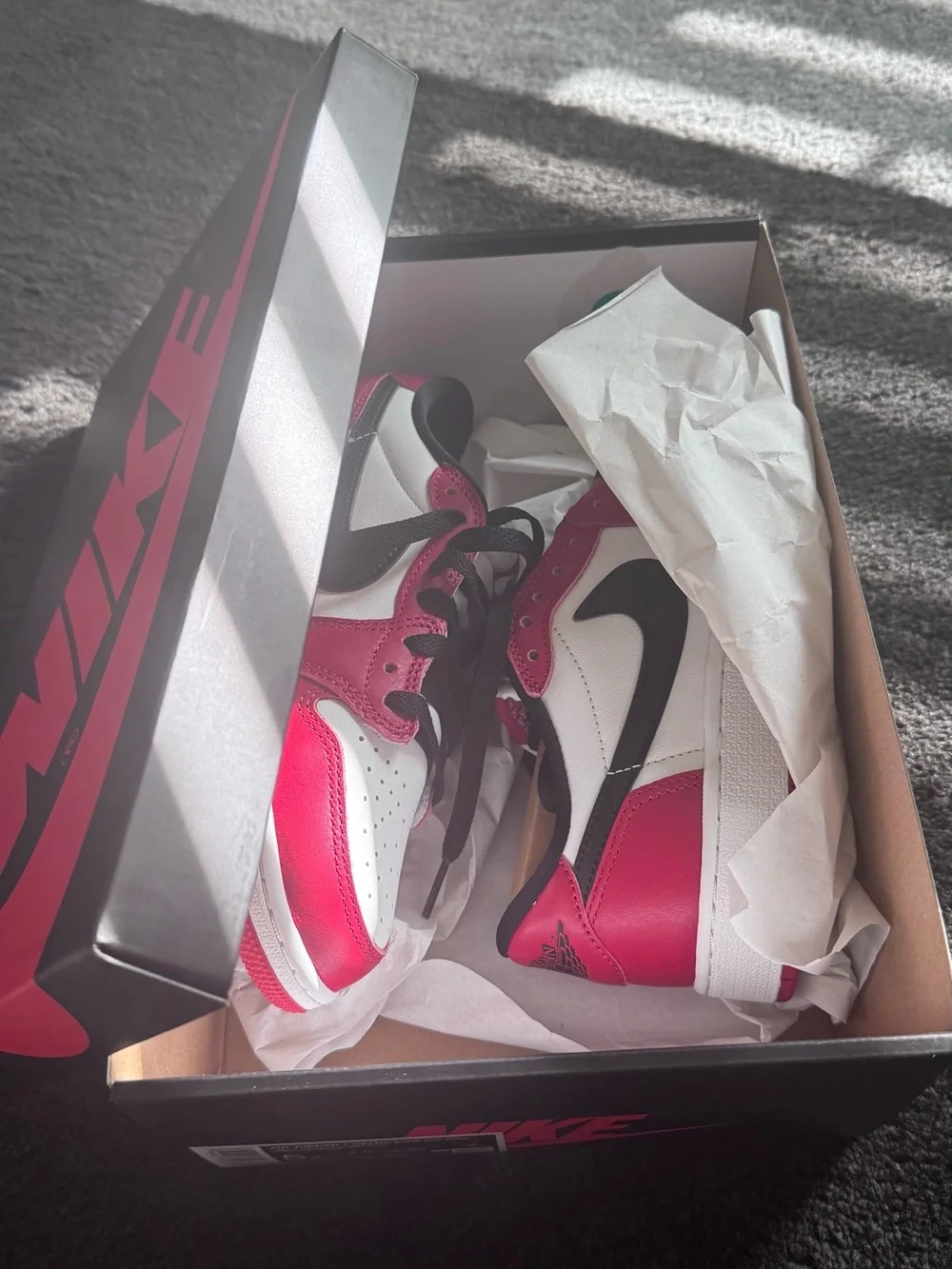 Youth Red, White & Black Low-Top Sneakers